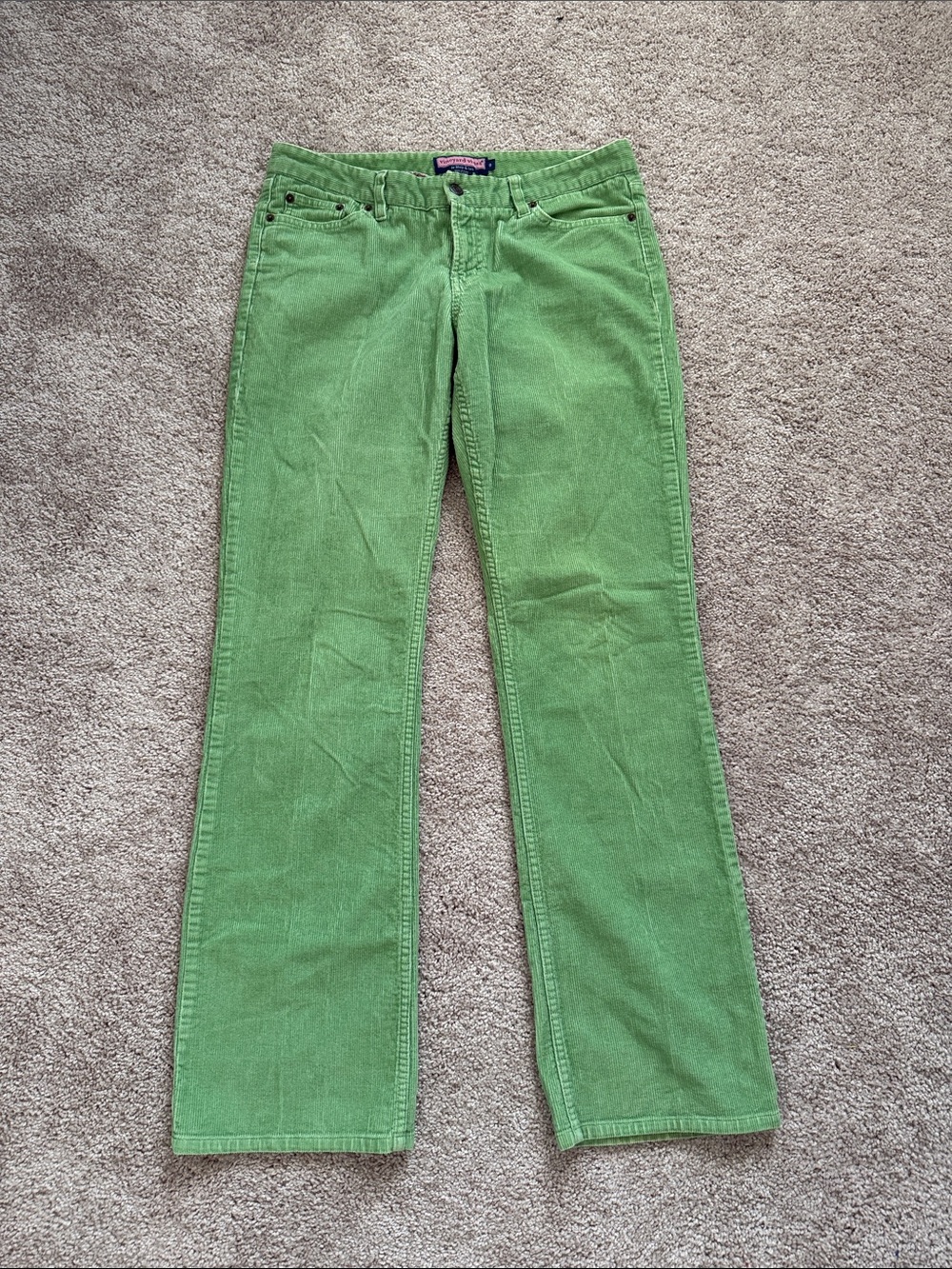 Vineyard Vines Green Women's Straight-Leg Corduroy Pants